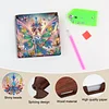 Wooden DIY Fairy Beauty 2 Diamond Painting Kit Note Box with 160 Papers Gifts
