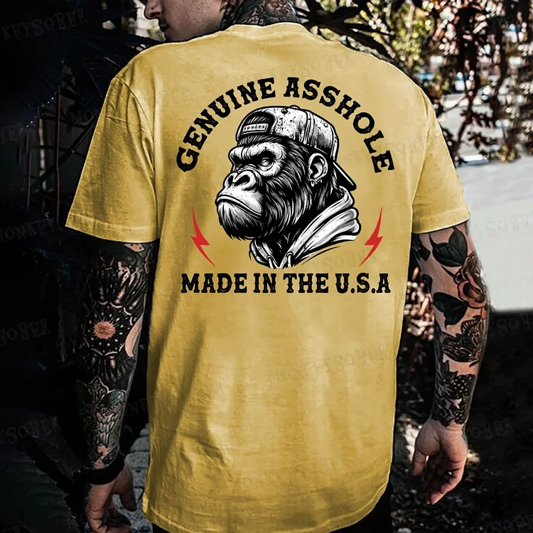 Genuine Asshole Made In The U.S.A Monkey T-shirt