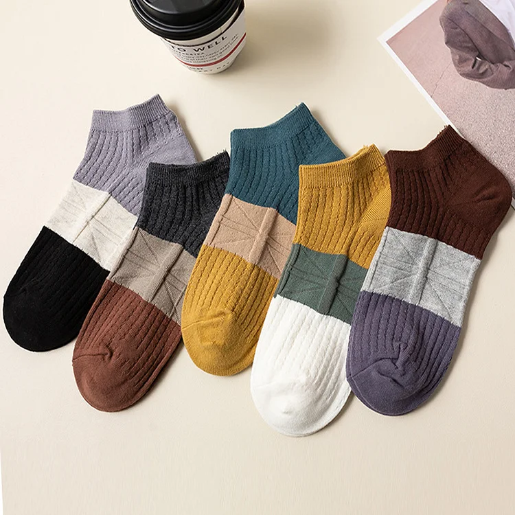 Men's Cotton Striped Thermal Cotton Socks（five pairs）