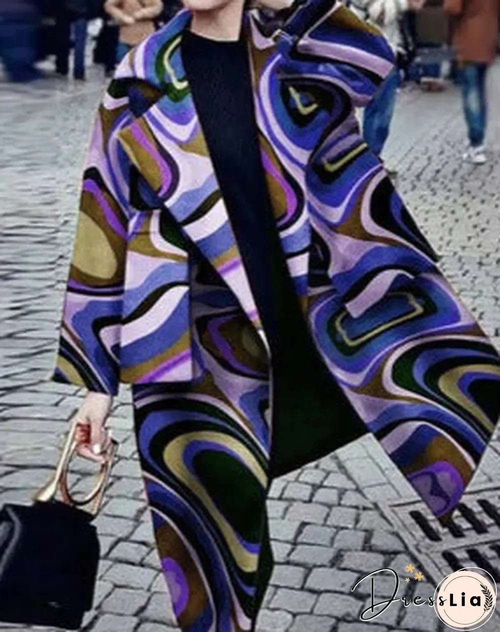 Autumn And Winter Women's Casual Long Pure Color Warm Wool Coat Windbreaker