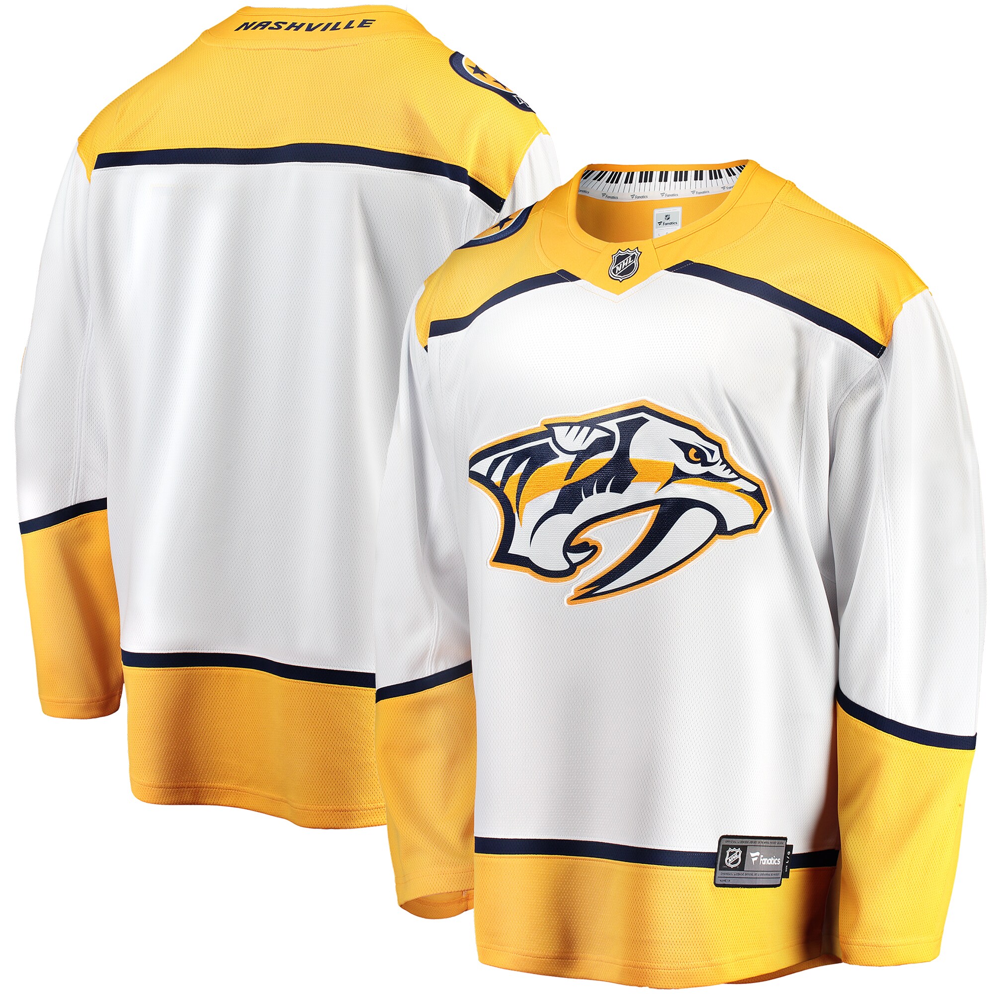Nashville Predators Fanatics Breakaway Away Jersey &ndash; White mysite