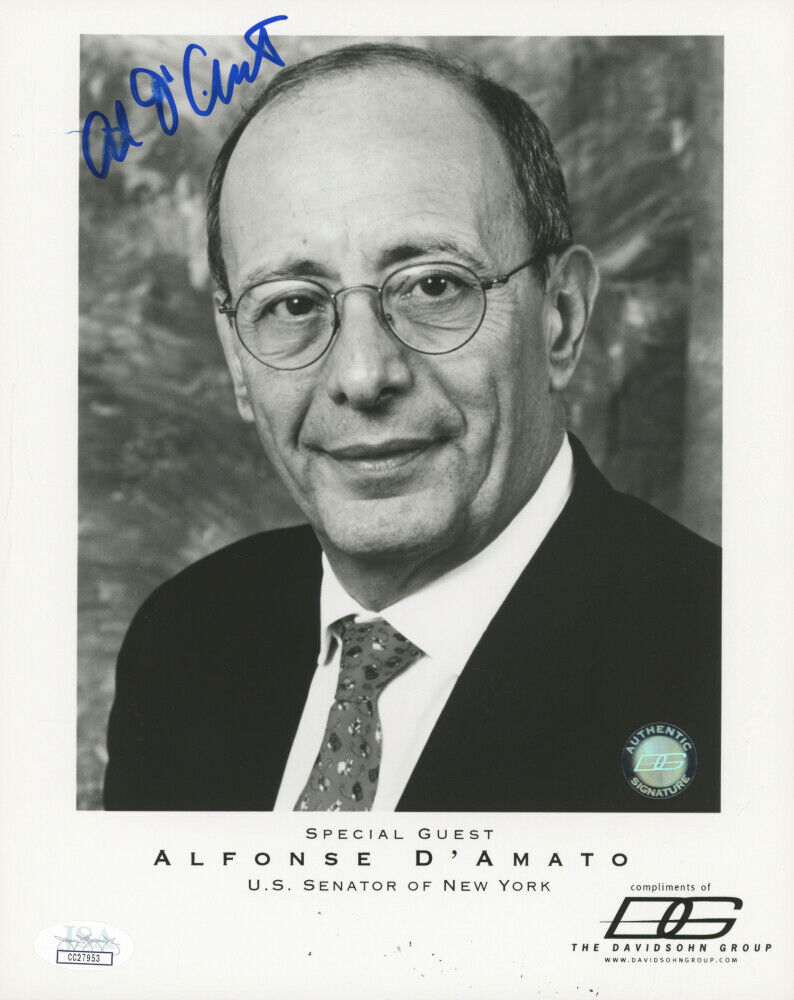 Autographed Alfonse Al D'Amato Signed 8x10 Photo Poster painting (JSA COA) New York U.S. Senator