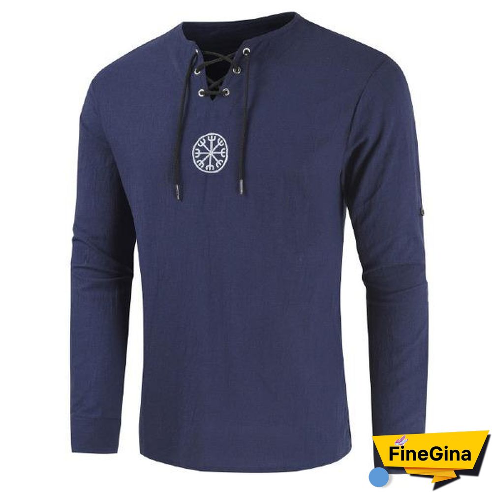 Medieval Pirate Retro Cosplay Embroidered Shirts