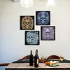 DIY Diamond Painting Kit Skull Abstract Partial Drill Rhinestone Canvas Art