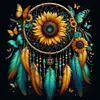 Sunflower Dream Catcher-14CT Stamped Cross Stitch 40*40cm/15.75*15.75in