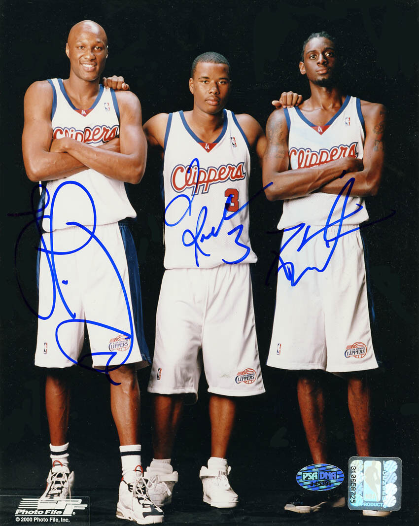 Lamar Odom Quentin Richardson Darius Miles SIGNED 8x10 Photo Poster painting PSA/DNA AUTOGRAPHED