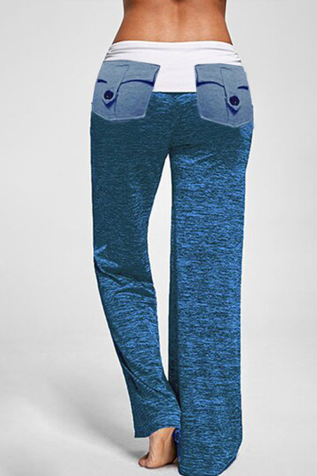 Drawstring Pockets Stretch Wide Leg Yoga Pant