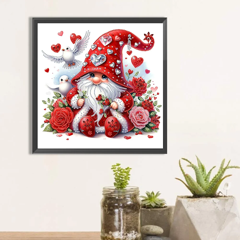 Diamond Painting - Partial Special Shaped Drill - Love Gnome(Canvas|30*30cm)