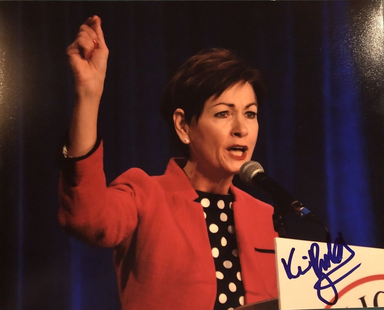 KIM REYNOLDS HAND SIGNED 8x10 Photo Poster painting IOWA GOVERNOR AUTOGRAPHED RARE AUTHENTIC