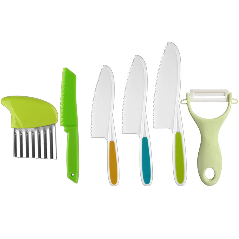 Casual Solid Color Plastic Chopping Board Fruit Knife 1 Set