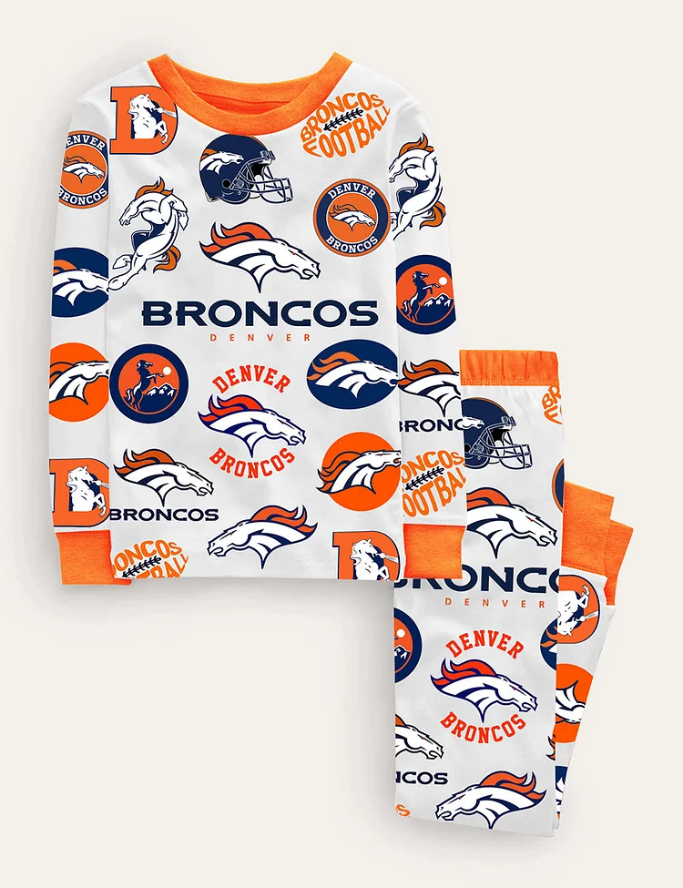 Kid's Broncos Football Pajama Set