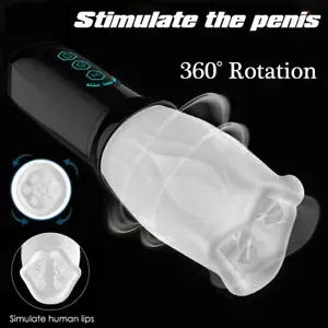 Male Masturbaters Rotating Stroker Cup Pocket Pussy Blowjob Sex Toys For Men  Gay