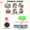 (US Only)6Pcs Diamond Painting Refrigerator Magnets Diamond Art Kits for Adults (Cat)