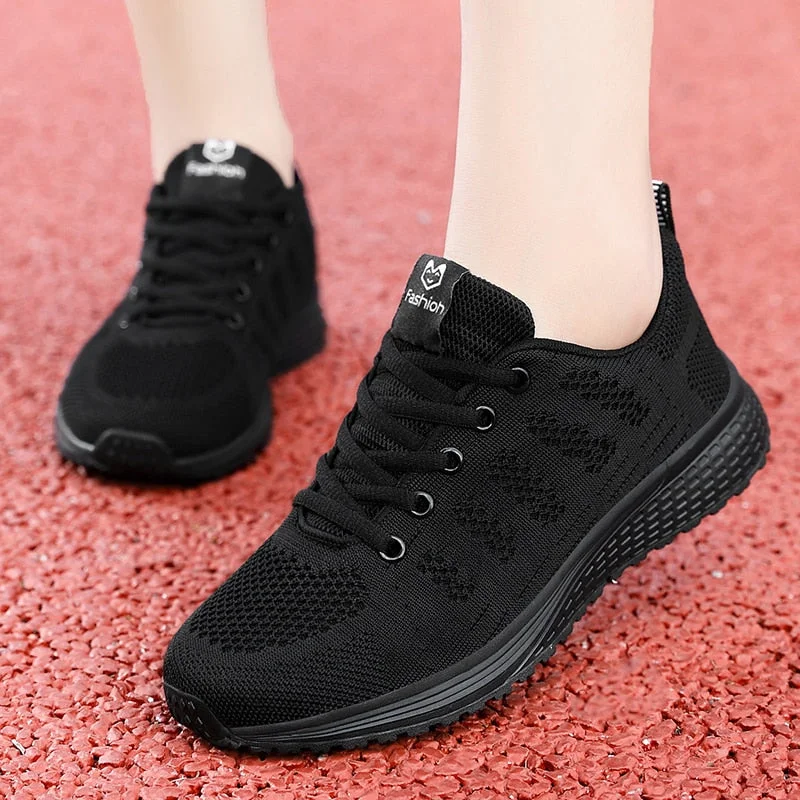Shoes for Women Sneakers Flats Fashion Casual Running Shoes Woman Mesh Breathable Female Nursing Shoes Black Sapatos De Mujer