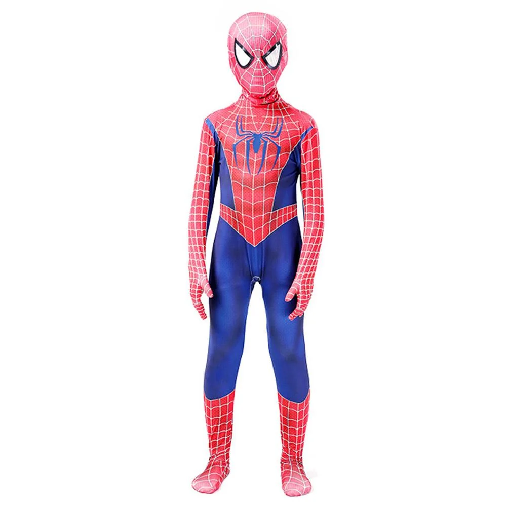Kids Halloween Boys Raimi Spider-Man Peter Parker Original Jumpsuit Cosplay Costume