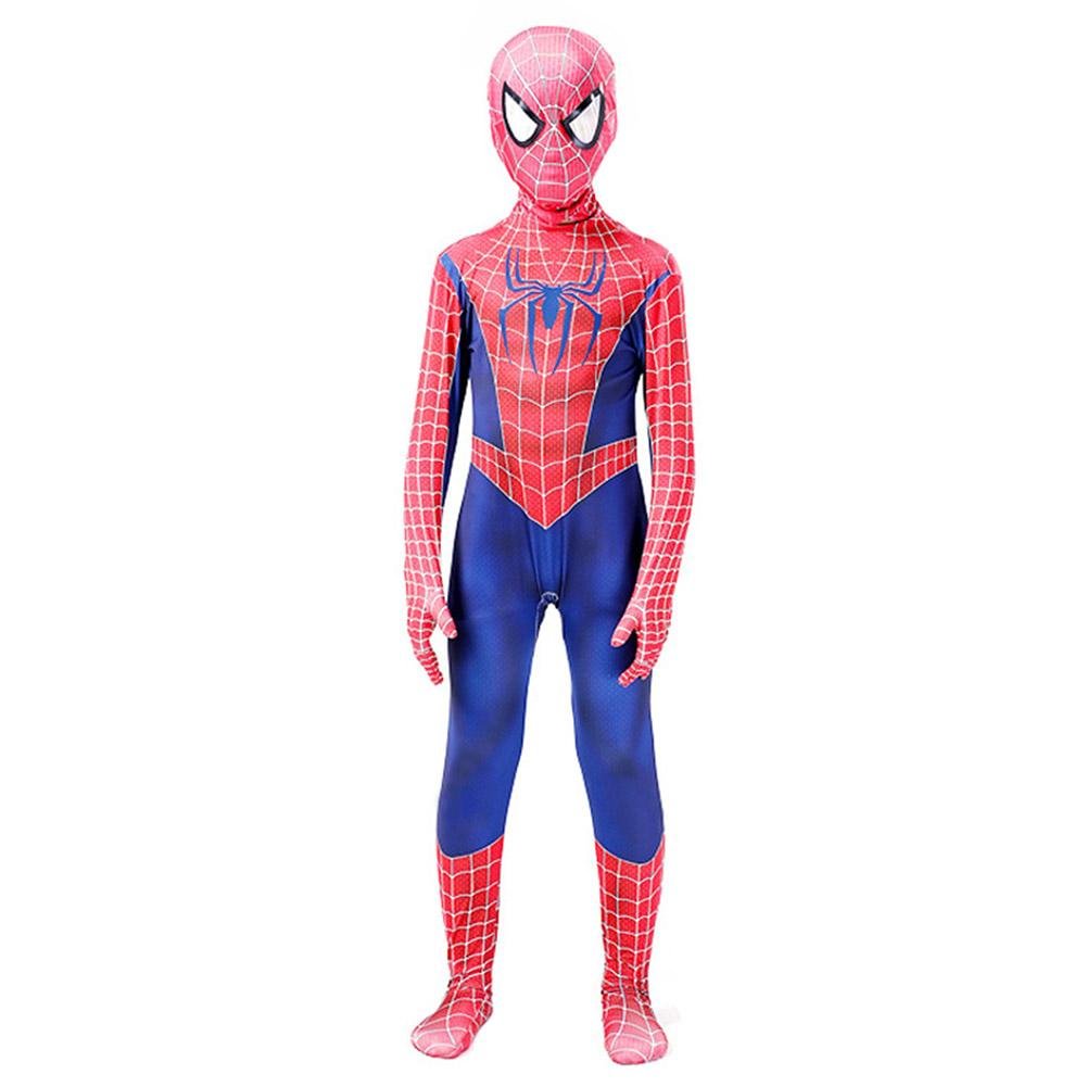 Kids Halloween Boys Raimi Spider-Man Peter Parker Original Jumpsuit Cosplay Costume