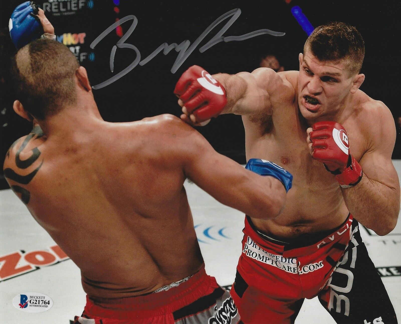 Brent Primus Signed 8x10 Photo Poster painting BAS Beckett COA Bellator MMA Picture Autograph 64