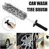 Car Cleaning Brush Tools Soft Tire Rim Cleaner Handheld for Auto Vehicle Washing