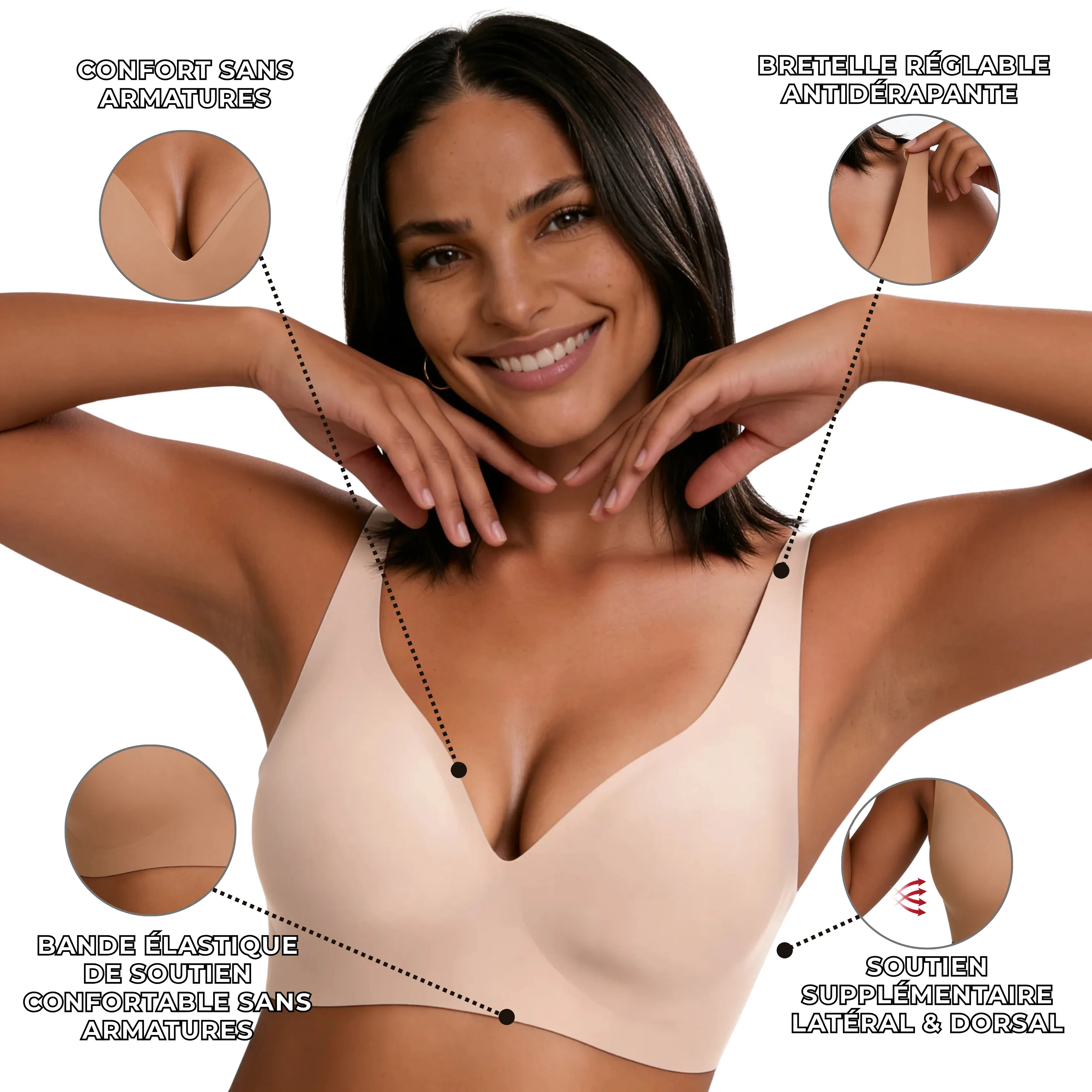Women's Seamless Second-Skin Bra &ndash; Wireless Everyday Comfort &ndash; view 2
