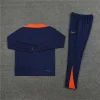 2024 Netherlands Long Sleeve Navy Blue Training Jacket Set