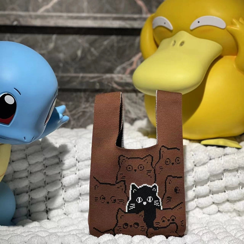 Gift Packaging Handbag Casual Knitted Handbag Woven Bag Multi-pattern Style Knitted Bag For Women