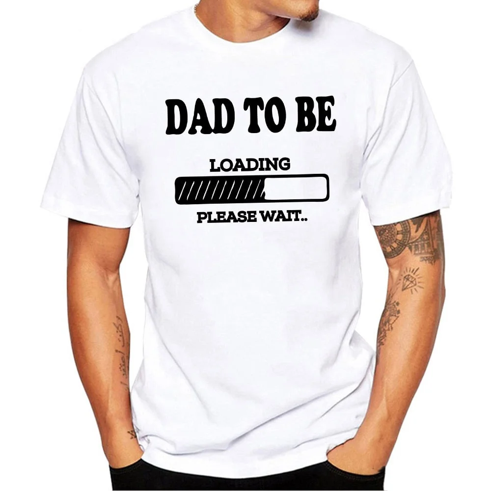 Dad To Be Baby Loading Couple T-Shirt Summer Funny Maternity Matching T Shirts Pregnancy Announcement Shirts Clothes Outfits