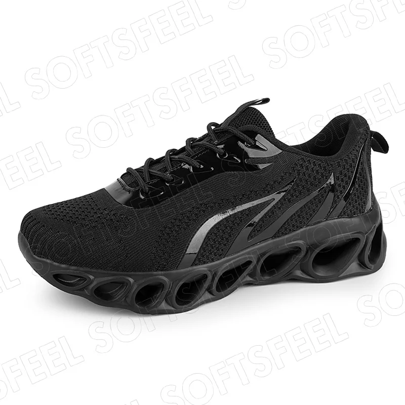 Softsfeel Men's Relieve Foot Pain Perfect Walking Shoes - Black