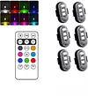 8 couleurs de lumi&egrave;res LED sans fil avec t&eacute;l&eacute;commande