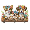  DIY Crafts Wooden Cute Dogs Diamond Painting Art Craft Wall Hooks Kit