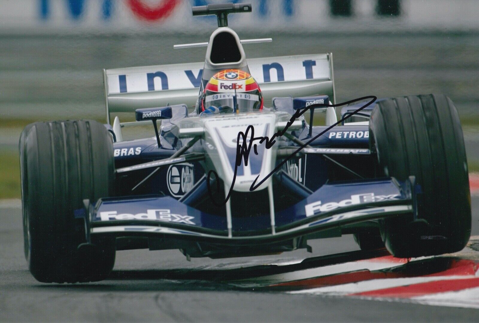 Antonio Pizzonia Hand Signed 12x8 Photo Poster painting F1 Autograph BMW Williams 1