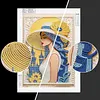 Diamond Painting-DIY Special Shaped Drill Pearl Painting Modern Girl(30x40cm)