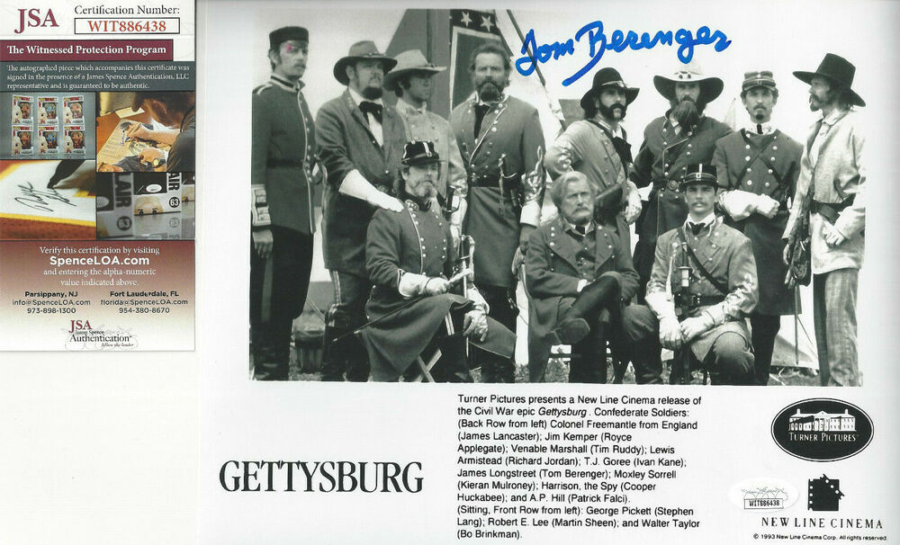 Gettysburg Lieut. Gen. James Longstreet Tom Berenger autographed 8x10 Photo Poster painting JSA