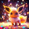 Pokémon Eevee-11CT Stamped Cross Stitch 40*40cm/15.75*15.75in