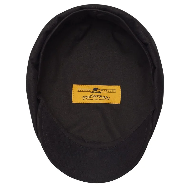 SHELBY Cotton 8 Panels Newsboy Apple PEAKED  Cap Bandit Hooligan Ivy Large Crown Hat Vintage Gangster Summer Spring Light Airy BLACK