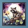 Diamond Painting -DIY Round Dril Purple Grapes Civet Cat(40x40cm)