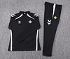 2025/2026 Real Betis Half-Pull Training Suit Black Football Shirt 1:1 Thai Quality Set