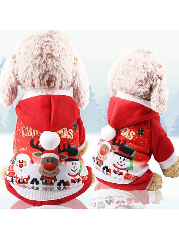 Pet Christmas Reindeer Costume Cosplay Jumpsuit Outfit For Dog-elleschic