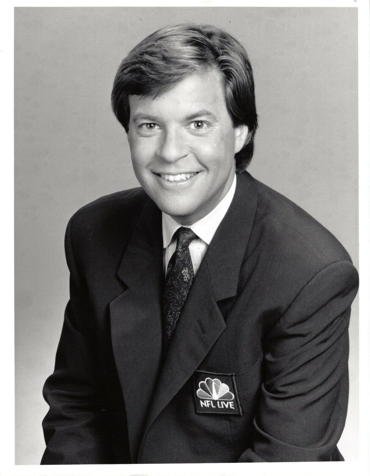 BOB COSTAS Sportscaster NBC Sports Vintage 7x9 Promo Press News Photo Poster painting 1990