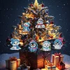 6Pcs Winter Schneemann Pinguin Eisbär doppelseitig - 5d DIY Handwerk Schlüsselanhänger