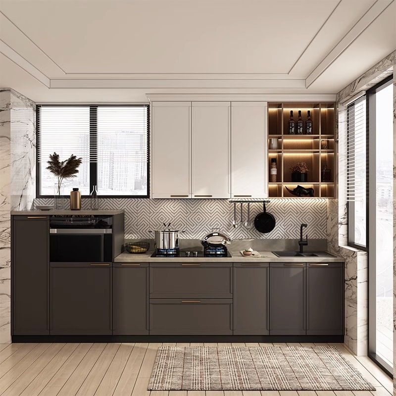 Deep Grey Kitchen Cabinet