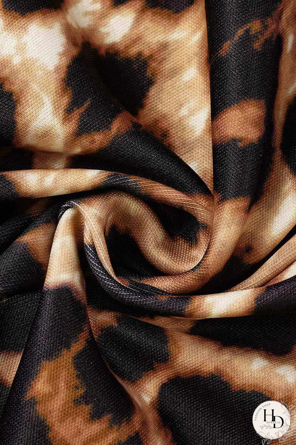 Turquoise Fashion Casual Print Cardigan Pants Turndown Collar Plus Size Two Pieces