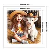 Sunshine Girl Cow-11CT Stamped Cross Stitch 40*40cm tapestrymarket