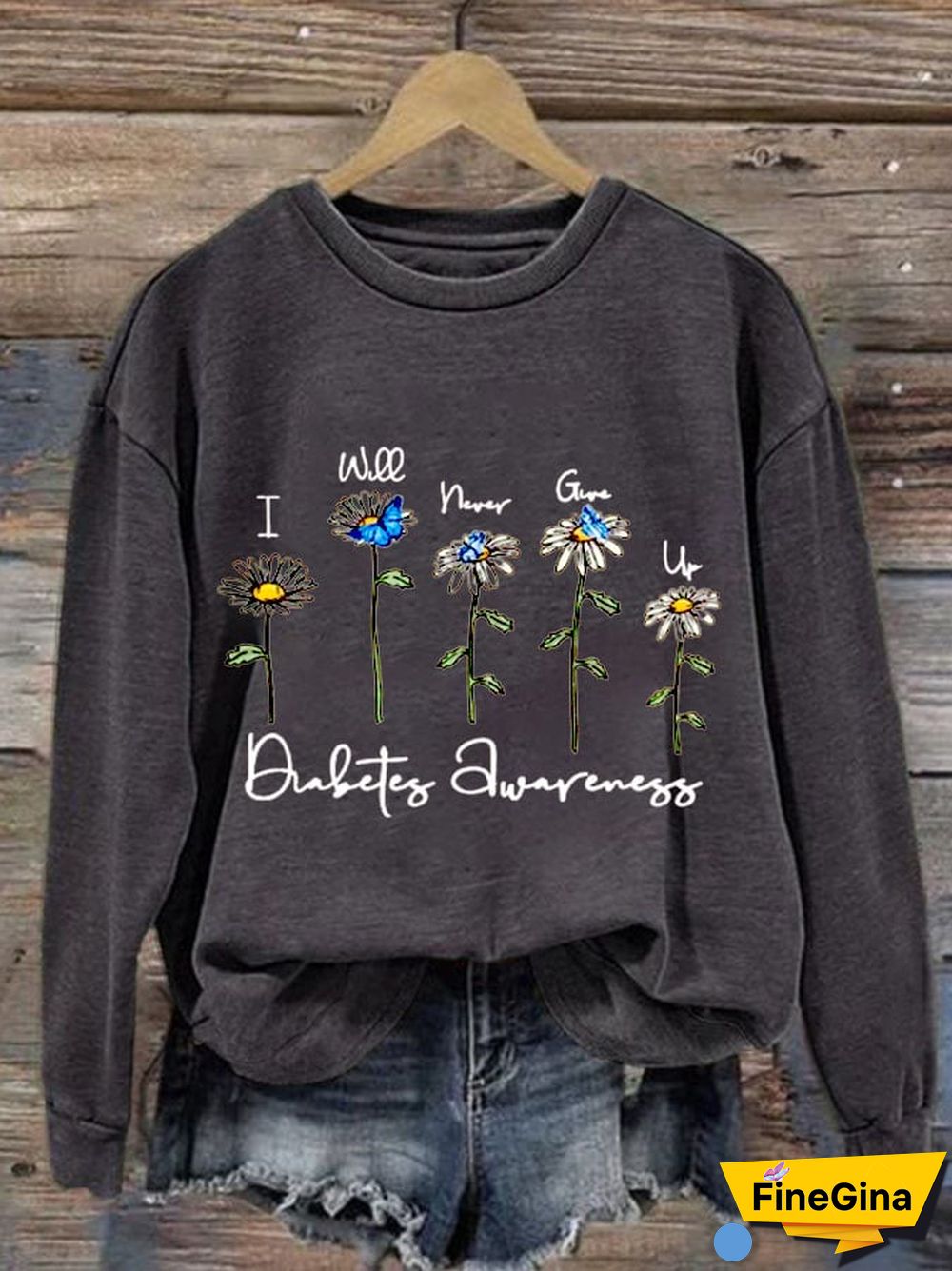 Women's Diabetes Awareness Casual Sweatshirt