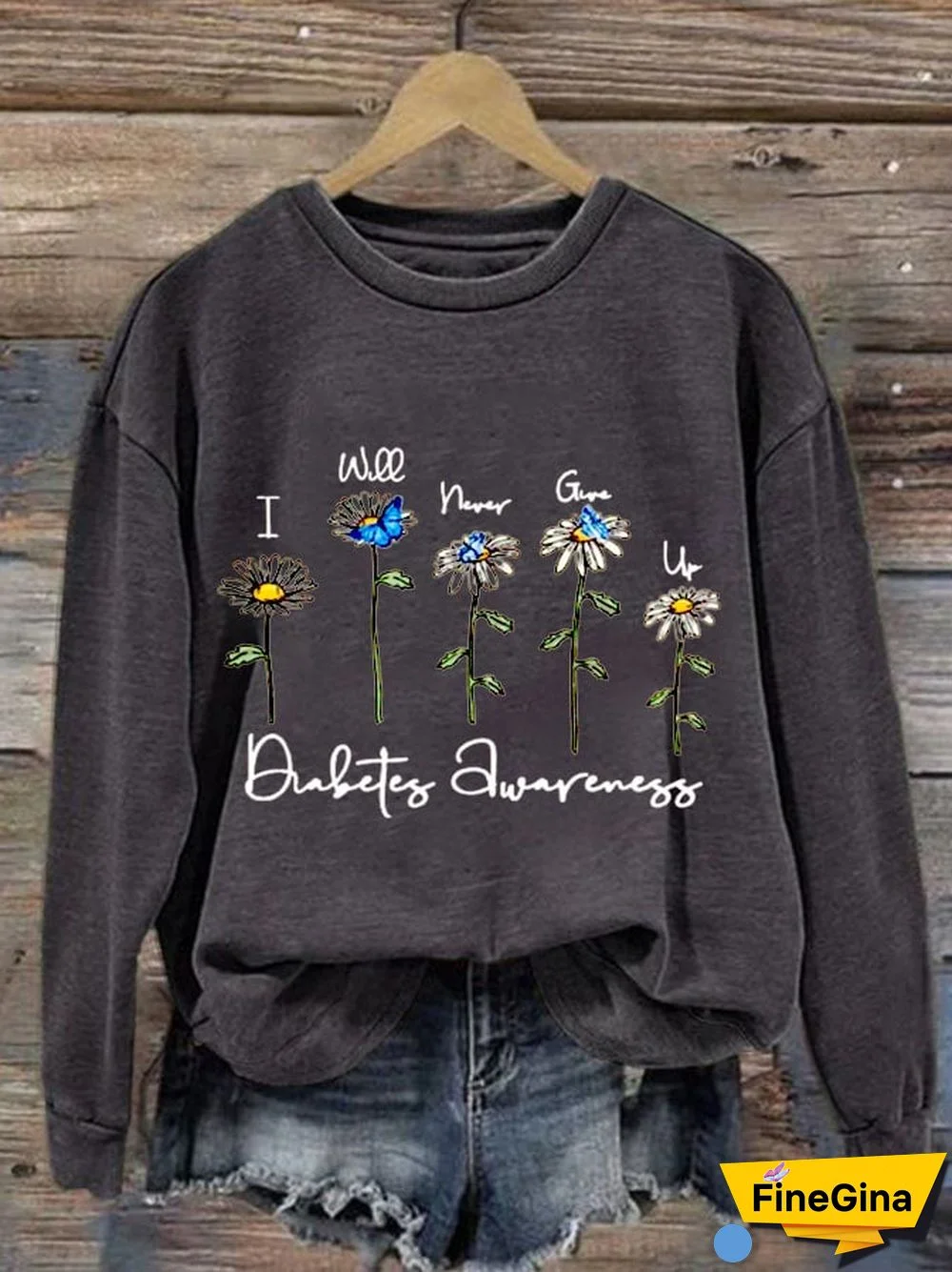 Women's Diabetes Awareness Casual Sweatshirt