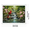 Stream Cardinal Full 11CT 3 Strands DIY Stamped Cross Stitch Kits for Beginners Adults Gift Home Wall Decor Cross Stitch Art and Crafts Kits 50x40cm