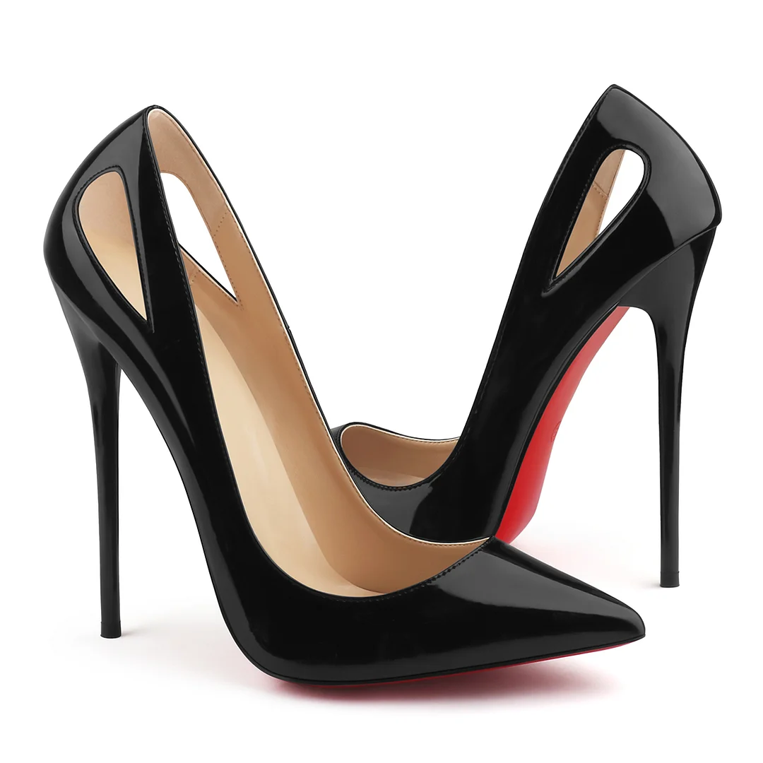 160mm Sky-High High Heels Red Bottom Shoes Classic Pointed Stiletto Heels-MERUMOTE