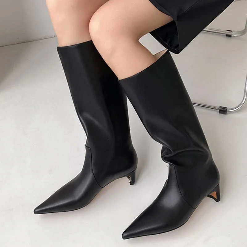 Lourdasprec 2022 New Women Ankle Boots Real Leather Women'S Warm Shoes For Winter Casual Female Fashion Boot Footwear Size 34-39
