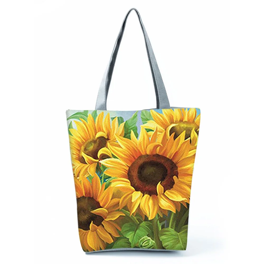 Zipped Tote Bag - Sunflower