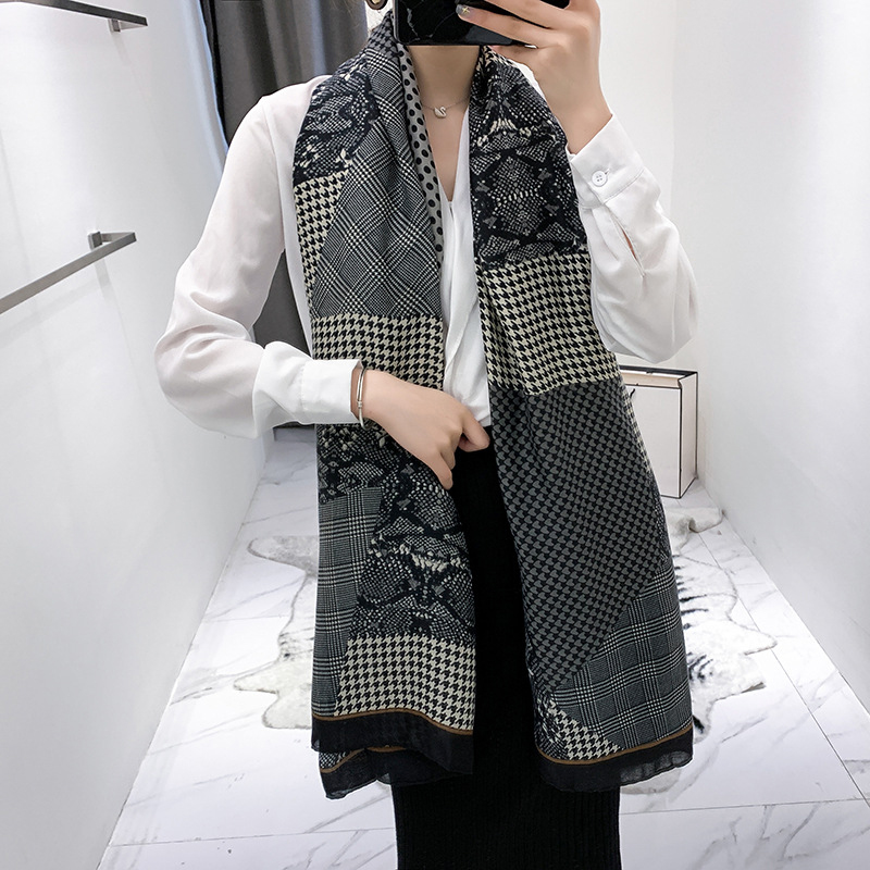 Wimdaily costumes for women hot Cotton Hijab Women Bird Lattice Print Beach Wrap Silk Scarf Shawls Bandanas Sunscreen Femme Scarves Pareo Stoles Bufandas Mujer