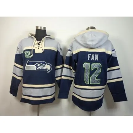 Seahawks #12 Fan Navy Blue Sawyer Hoodie Sweatshirt NFL Hoodie
